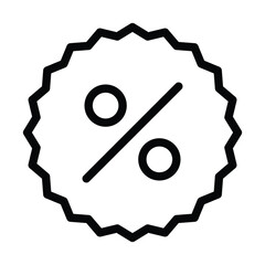 Discount Icon, Percentage Icon, Shopping Tags Outline Black, Discount Label, Pricing Tag, Retail Related Badges, Special Offer Symbol, Sale Sign Vector, Business And Finance Design Elements