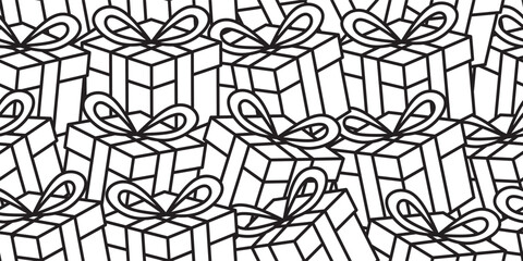 abstract gift box seamless pattern