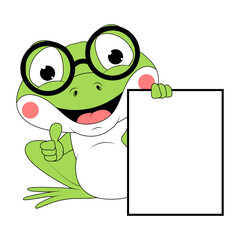 cute frog animal cartoon illustration