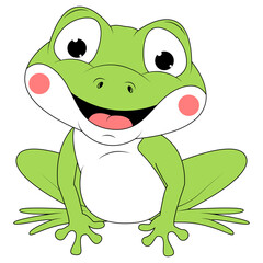 cute frog animal cartoon illustration