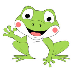 cute frog animal cartoon illustration