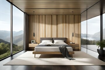 luxury comfortable bedroom generated ai