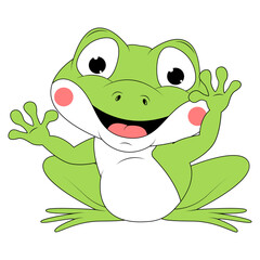 cute frog animal cartoon illustration
