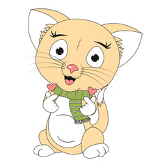 cute cat animal cartoon illustration