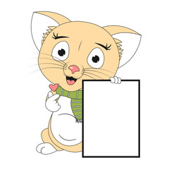 cute cat animal cartoon illustration