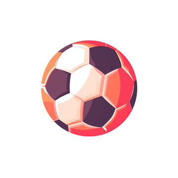 An isolated of red soccer ball