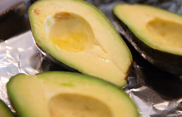 Sliced halves of Avocado
