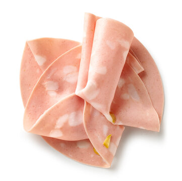 slices of pork sausage with pistachios
