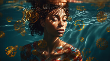 portrait of a woman, fashion design backdrop 