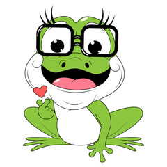 cute frog animal cartoon illustration