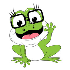 Fototapeta premium cute frog animal cartoon illustration