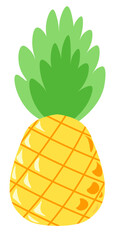 Pineapple tasty tropical and exotic fruit leaf