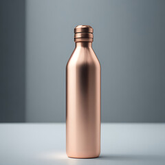 copper bottle mockup, studio lighting