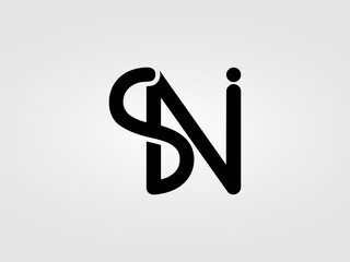 Initial SN letter Logo Design vector Template. Monogram, lettermark SN logo Design