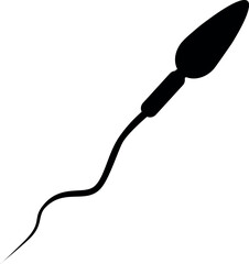 illustration sperm silhouette.