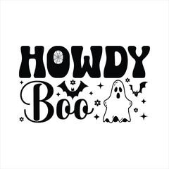 Howdy Boo - Halloween T-shirt design 