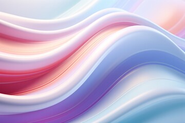 Colorful wavy object. AI generated