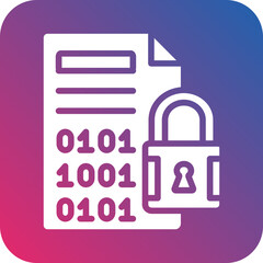 Vector Design File Encryption Icon Style