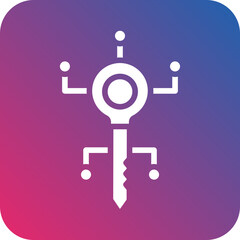 Vector Design Key Encryption Icon Style