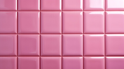 Glossy pink ceramic wall tiles