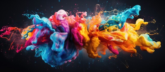 Colors mixing together created with Generative AI