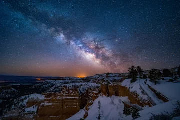 Schilderijen op glas  Milky Way over Bryce Canyon, Utah, USA © lkunl