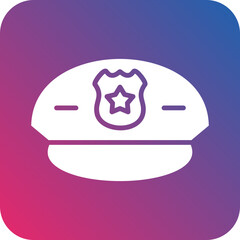 Vector Design Police Hat Icon Style