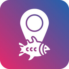 Vector Design Fishing Destinations Icon Style
