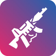 Vector Design Light Machine Gun Icon Style