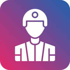 Vector Design Male Player Icon Style