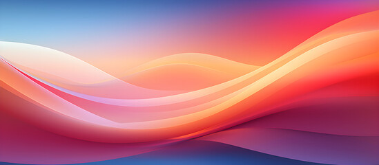 Abstract flowing curve background banner