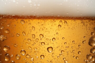 Close up shot of beer in glass