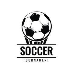 Obraz premium Soccer ball football tournament icons. Symbol or emblem. vector illustration