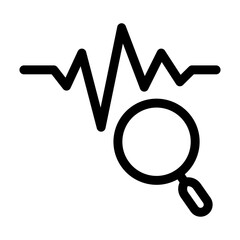 Heart beat search icon