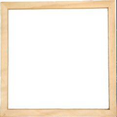 Squared shaped empty wooden frame for photo, art , or merchandise display.