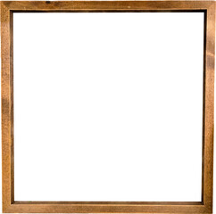 An empty square shaped frame for photos, art or merchandise display.