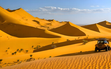 Fototapeta na wymiar Desert safari adventure