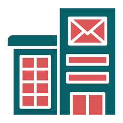 Vector Design Post Office Building Icon Style