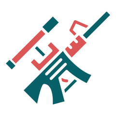 Vector Design Sniper Rifle Icon Style