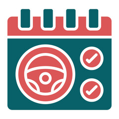 Vector Design Book a Test Drive Icon Style