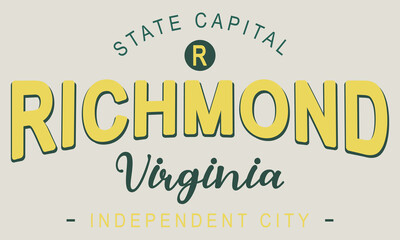 Illustration vector graphic of lettering, Richmond for t-shirts design, hoodies, etc.