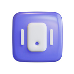 3D vibrate User interface icons with tile cute icons high quality render