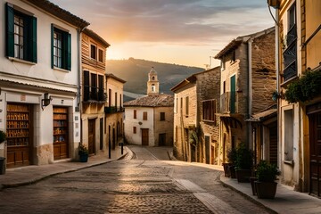 Fototapeta premium The Spanish Village of Montefrio, Andalusia, Spain. Generative AI