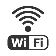 Vector illustration of wi-fi icon in dark color and transparent background(PNG).