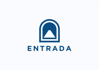 iron door logo design vector silhouette illustration