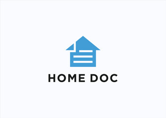 home document logo design vector silhouette illustration