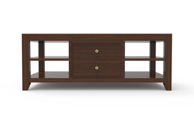 wooden furniture isolated on white background