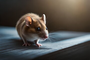 rat on a wooden background