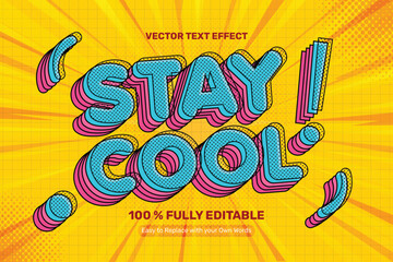 Stay Cool Vector Text Effect