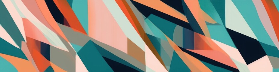 Obraz premium Contemporary colorful trendy abstract striped pattern. Stylish collage pattern. Fashionable template for design, Generative AI